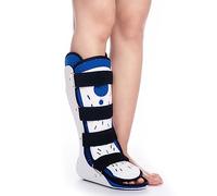 HAILM Walker Brace/Walking Boot, Velvet Perforated Fabric and Detachable Design, Adult Ankle Foot Support Fracture Boot for Sprained Ankle/Broken Foot/Achilles Tendonitis,Left Foot,L