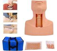 HAILMGAY Tracheostomy Care Kits,Tracheostomy Simulator Model,PVC Cricothyrotomy,Tracheotomy Care Training Manikin,for Hospitals,Schools,Research Centre