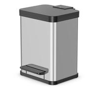 Hailo 0619-200 "Oeko uno Plus M Pedal Bin, Stainless Steel, 17 Litre