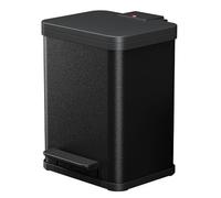Hailo 0619-260 "Oeko uno Plus M Pedal Bin, Sheet Steel Black, 32 x 34 x 34 cm