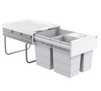 Hailo 3642131 Waste Collector TR swing 40.3 / 35 for Cabinets with 400 mm width with hinged door, plastic, grey, 47.5 x 33.6 x 34.6 cm.