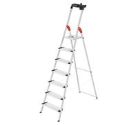 Hailo 8040-707 XXL Safety Ladder, 7 Steps, Multifunction Tray, 130 mm deep Steps, Made in Germany