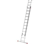 Hailo 7212-007 2-Section Profistep Duo 2018 Aluminium Extension Ladder, Silver