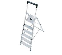 Hailo 8140-607 L40 safety ladder, 6 steps, with bucket hook for enhanced safety, made in Germany