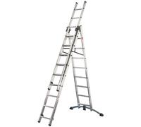 Hailo 9309-501 Superior Quality Profi Combination Ladder with 2 x 9 Plus 1 x 8 Rungs