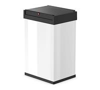 Hailo Big-Box Swing 40, Waste Box, Swing Lid, Dustbin, Wastebasket, Steel Sheet, White, 40 L, 0840131