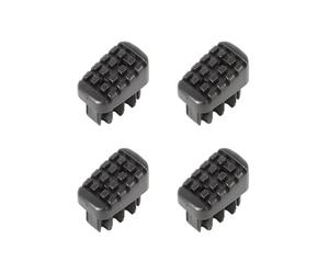 Hailo Foot Set for Household Ladders L20, L40, L50 and L60, 4 Pieces, Support & Climbing Bar 35 x 20 mm, Black, 9915-711