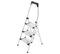 Hailo K100 Topline Aluminum Comfort Step Ladder - 3 Tread