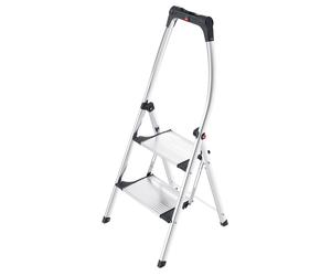 Hailo K100 Topline Aluminum Comfort Step Ladder 2 & 3 Tread