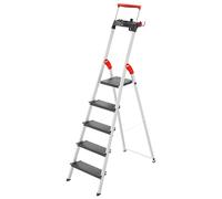 Hailo L100 TopLine Aluminium Safety Stepladder (5 Tread)