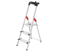 Hailo L80 Aluminium Deep Step Ladder - 3 Tread