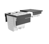 Hailo Laundry Hamper Laundry Carrier Laundry Container 60 LC Slide SC 80 Litre Collection Volume Space-Saving & Stable Built-in Laundry Basket for Dirty Laundry in the Home and Bathroom (Dark Grey