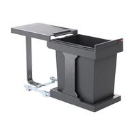 Hailo Solo 3635001 Waste Bin 20 L for Cupboards from 30 cm Wide Dark Grey