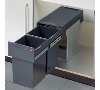 Hailo Tandem 30 L Pull Out Waste Bin For 300mm Hinged Door Kitchen Units 2x 15 L