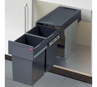 Hailo Tandem 30 L Pull Out Waste Bin For 300mm Hinged Door Kitchen Units 2x 15 L