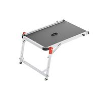 Hailo TP2 Pro Stair Platform, Work Platform, for Hailo Ladders with up to 4 Steps, with Robust Aluminium Frame, Maximum Load 150 kg, Weight: 9 kg, Silver