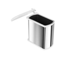 Hailo Uno Pedal Bin Stainless Steel/Plastic White