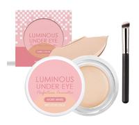 Hailoyearn Eye Brightening Powder, Hailoyearn Illuminating Concealer, Full-Coverage Dark Circle Concealer with Brush