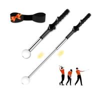 HAILTH Retractable Golf Swing Trainer with Grip Trainer and Click Feedback