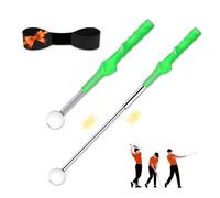 HAILTH Retractable Golf Swing Trainer with Grip Trainer and Click Feedback