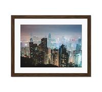 Haimerl Victoria Peak Hong Kong City Large Art Print Poster Wall Decor 18x24 inch Supplied Ready To Hang With Included Mount Brackets