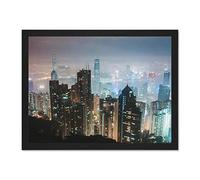 Haimerl Victoria Peak Hong Kong City Large Framed Art Print Poster Wall Decor 18x24 inch
