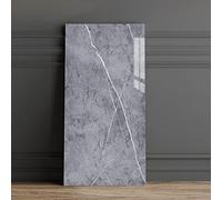 Haimin Wall Panels Peel and Stick 10 Pieces 23.6x11.8in (19.4 Sq. Ft. Coverage) Lightweight Backsplash Marble Look Tile (not Real Marble) Ideal for Kitchen Bathrooms Living Rooms Bedrooms (Gray-YSH)