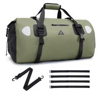 Haimont Duffel Bag Waterproof Roll Top Dry Bags with Tie Down Straps for Motorcycle, Boating,Kayaking, SUP, Travelling, Army Green, 50L