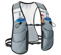 Haimont Running Hydration Vest 5L Adjustable Trail Running Hiking Cycling Backpack 2 Soft TPU 500ml Bottles, L, Gray