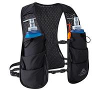 Haimont Running Hydration Vest Men Women 5L Lightweight Adjustable Trail Running Vest Pack with 2 TPU Soft Flasks, M, Black