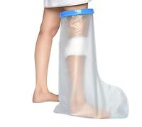 Hain Adult Leg Cast Cover, HAIN Clear Waterproof Shower Bandage Protector with Seal Protection for Foot, Knee, Ankle Wound in Bathing or Swimming, 100% Reusable(Full Size) (Long Leg)