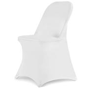 HAINARverS ZASTION Stretch Spandex Folding Chair Covers 30PCS, Universal Fitted Chair Cover Protector for Wedding, Party, Banquet, Holidays, Celebration, Decoration Elastic Chair Cover(White 30PCS)