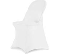 HAINARverS ZASTION Stretch Spandex Folding Chair Covers 30PCS, Universal Fitted Chair Cover Protector for Wedding, Party, Banquet, Holidays, Celebration, Decoration Elastic Chair Cover(White 30PCS)