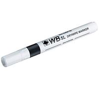 Hainenko 874001 Whiteboard Slimline Dry Wipe Marker with Fine Bullet Tip - Black (Pack of 10)
