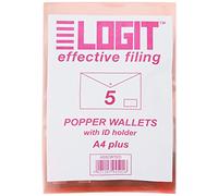 Hainenko 8811asst/1 Value Popper Wallet - Assorted Colours (Pack of 5)