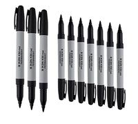 Hainenko IKON K90 Black Fine Permanent Marker Pack of 20. Sharp Point Golf Ball/CD/DVD Marker Pens in Black Ink 0.8mm Bullet Tip