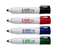 Valuex Whiteboard Marker Bullet Tip 2mm Line Assorted Colours (Pack 4)