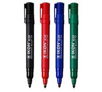 Hainenko Value Bullet Tip Permanent Marker - Assorted Colour (Pack of 4)