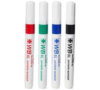 Hainenko WB SL Dry Wipe Marker with Fine Bullet Tip - Assorted (Pack of 4)