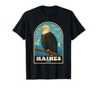 Haines Alaska Bald Eagle Retro Wildlife Travel Art T-Shirt