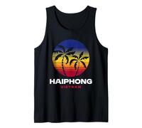 Haiphong Vietnam Beach Palm Tree Retro 80s Style Tank Top