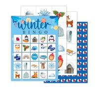 Haipino Christmas Bingo Party Game for 24 Players - Family Activities, Party Supplies, Favor Gifts for Women - JY965