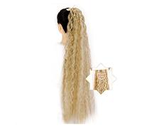Hair Accessories 1 Pack Long Corn Wave Ponytail Lengthening Synthetic Natural with Drawstring Hairpin Ponytail Extension Women Wigs Hair Pieces For Women(005,32inches)