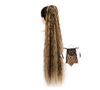 Hair Accessories 1 Pack Long Corn Wave Ponytail Lengthening Synthetic Natural with Drawstring Hairpin Ponytail Extension Women Wigs Hair Pieces For Women(006,22inches)