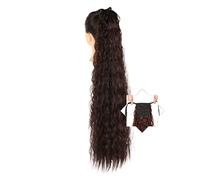 Hair Accessories 1 Pack Long Corn Wave Ponytail Lengthening Synthetic Natural with Drawstring Hairpin Ponytail Extension Women Wigs Hair Pieces For Women(002,32inches)