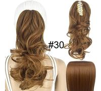 Hair Accessories 14inches Messy Bun Synthetic Bun Long Curly Hair Big Wavy Wig Ponytail Hair Extensions Women Hair Accessories Hair Pieces For Women(C)