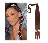 Hair Accessories 80cm Synthetic Wraparound Long Braided Ponytail Hair Extension Headband Synthetic Wig Piece Bun for Women's Daily Use Hair Pieces For Women(D)