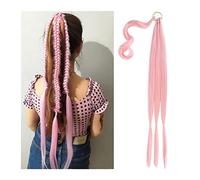 Hair Accessories 80cm Synthetic Wraparound Long Braided Ponytail Hair Extension Headband Synthetic Wig Piece Bun for Women's Daily Use Hair Pieces For Women(F)