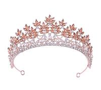 Hair Accessories for Women Baroque Fashion Green Red Blue Pink White Crystal Tiara Crown Headband Bridal Diadem Crown Wedding Pink
