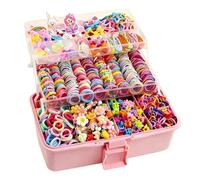 Hair Accessories Set - Resin, Cute Girls Bands Colorful Elastic Clips Styling Kit, Little Girl Gift Set For Daily Fashion Decoration School Holiday Birthday Stocking Stuffer